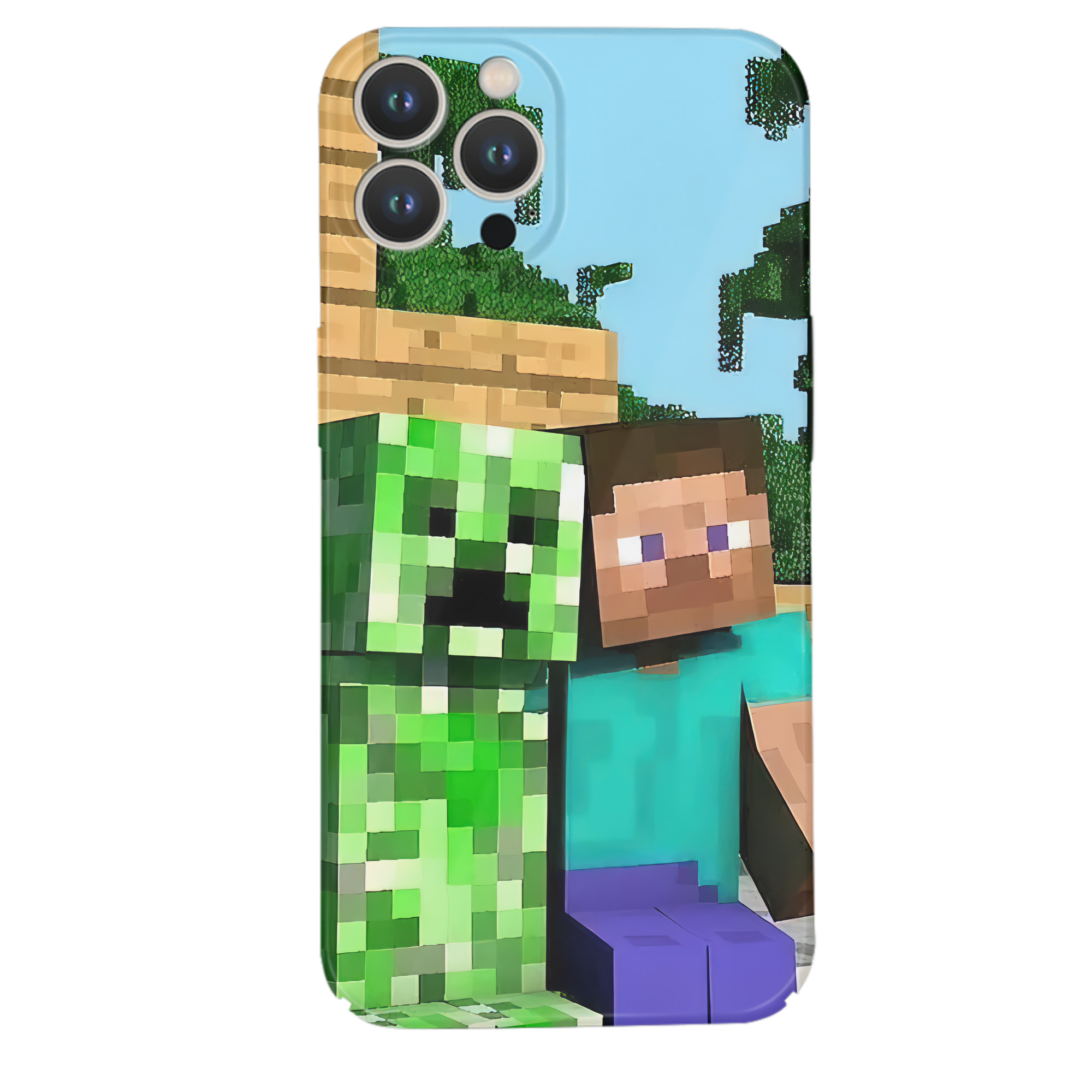 （画像用） マインクラフト ブロックの世界 Minecraft MC Block world 【iPhone 14シリーズ対応】ハードケース